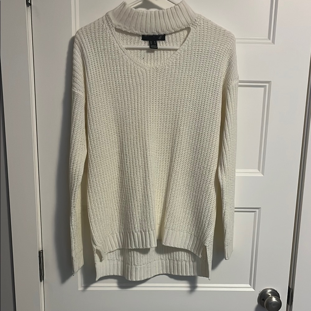 Cozy White Knit Sweater